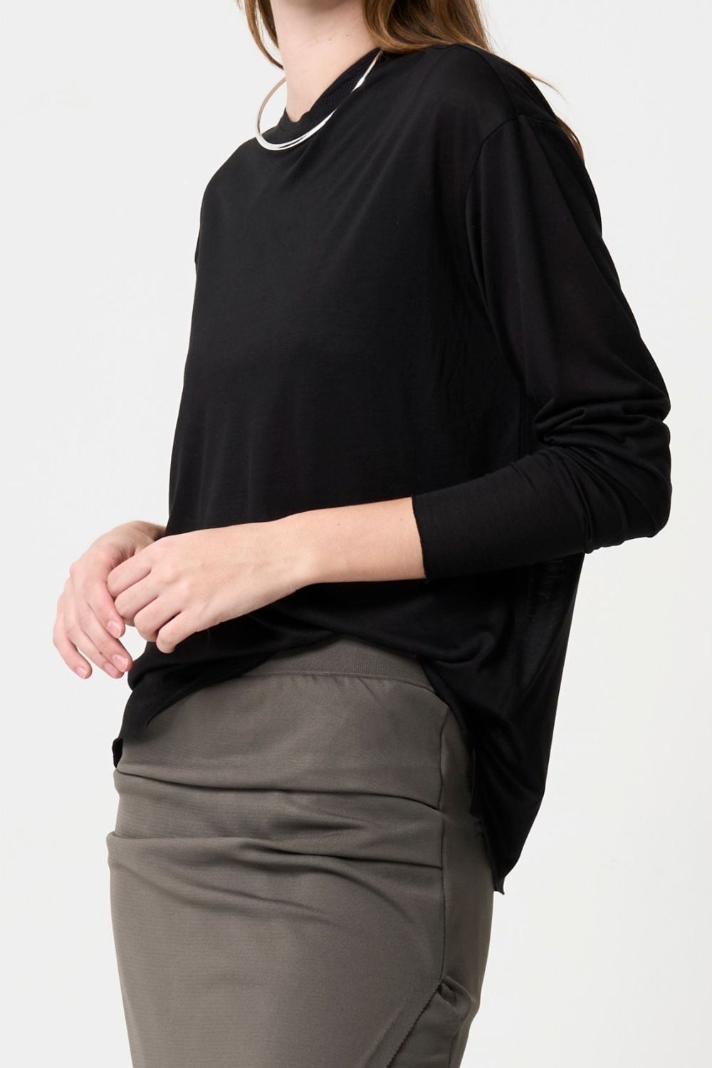 2way Sheer back open T-shirt - BLACK | seven dot - ライフスタイル