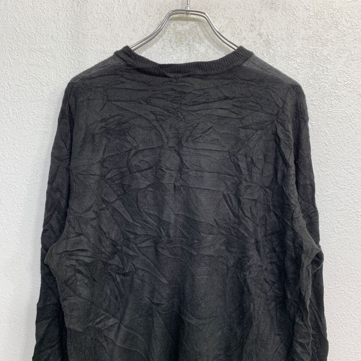 DOCKERS ニットセーター XLサイズ ドッカーズ アーガイル柄 ブラック