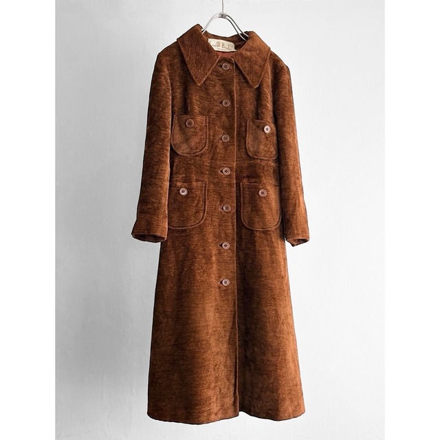1960s Brown Four Pocket Long Coat