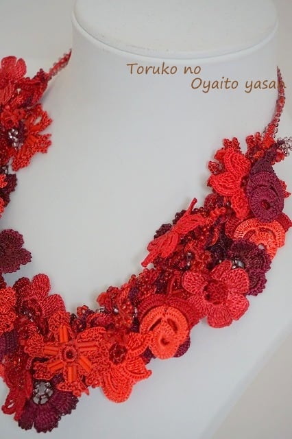 トルコのオヤ糸屋さん　ネックレス トゥーオヤのネックレス パパティアダブルA（カラーは商品内