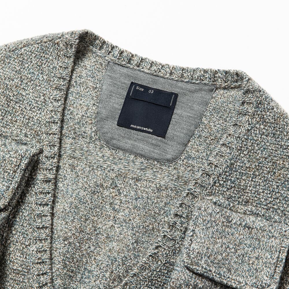 meanswhile ベスト Knit Luggage Vest / BLACK Knit Luggage Vest