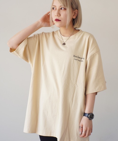 MARK GONZALES (マークゴンザレス) World Famous City S/S TEE リラックス フィット  Tシャツ 2G7-11333 ベージュ