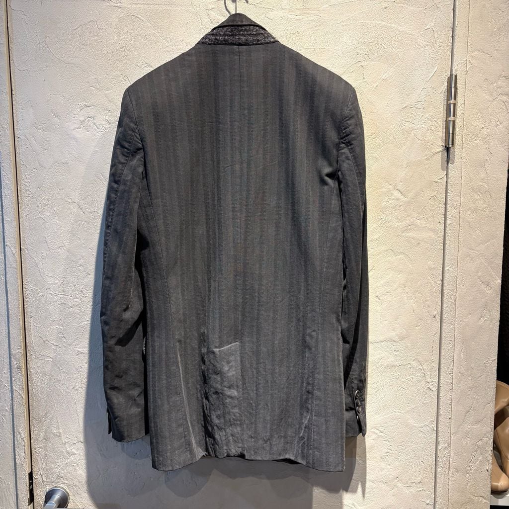 美品  マルジェラ コラボ テーラードジャケット S相当 ダークグレー Maison Martin Margiela メゾンマルタンマルジェラ Tailored Jacket