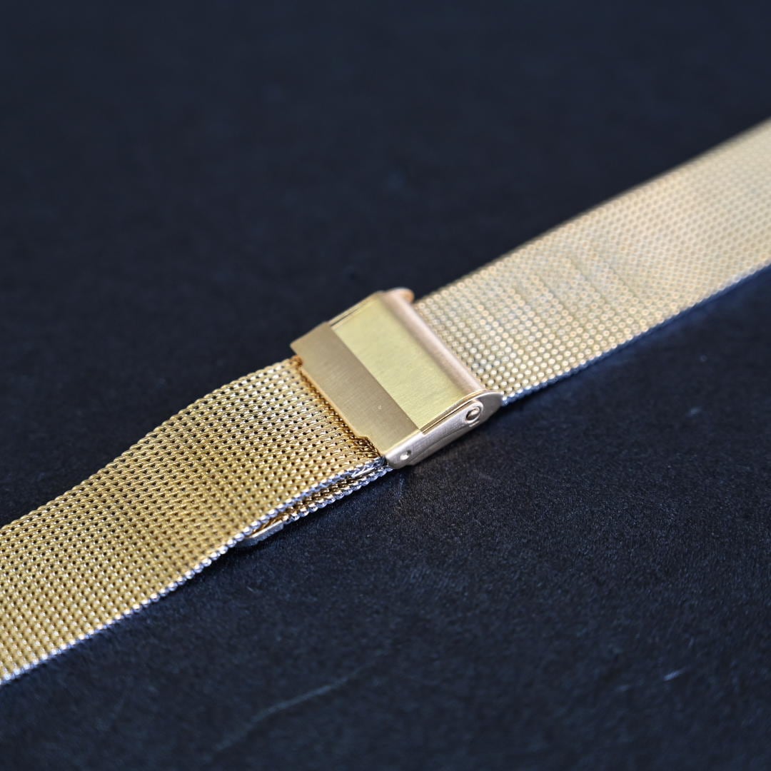 18k 金属ベルト　　ヴィンテージ　ゴールド　交換腕時計ベルト取付幅約95mm