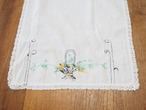 花籠刺繍のマット（大）シミあり 画像9