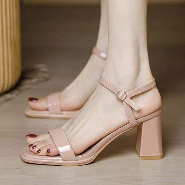 Enamel Leather Sandals