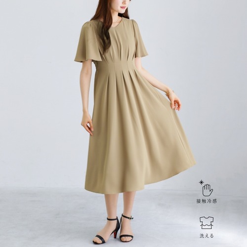 【 ラクして整うカセット服 】 さらさらオックス・タックワンピース（776235）