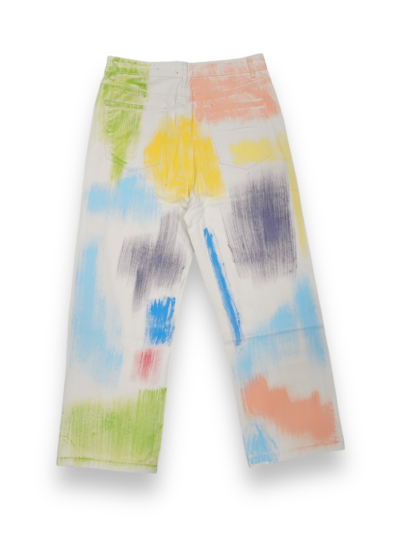 【PLANET STUDIO】colorful paint denim pants (2color)