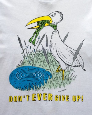 【古着】DON'T EVER GIVE UP! なにくそカエルT