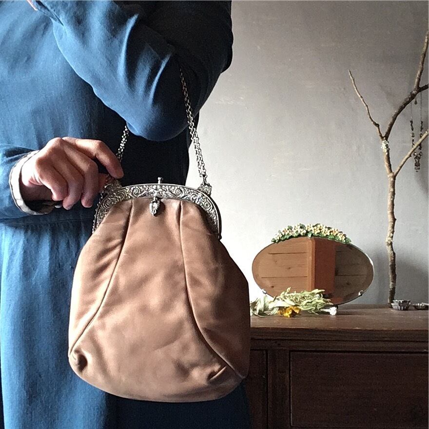 フランスアンティーク レザーバッグ