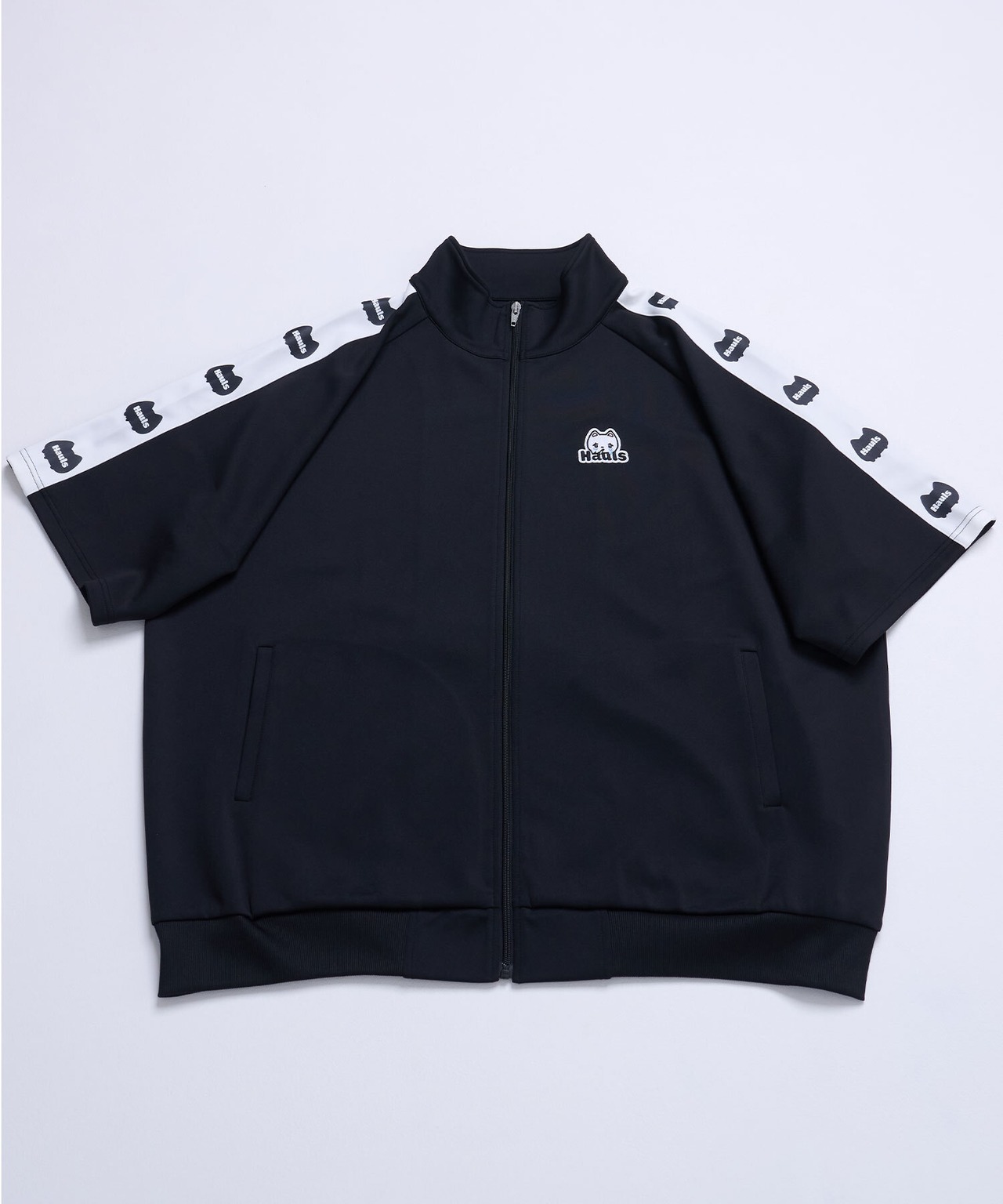 新！ネ申おジャージ半袖短パンせっとあっぷ(ブラック)