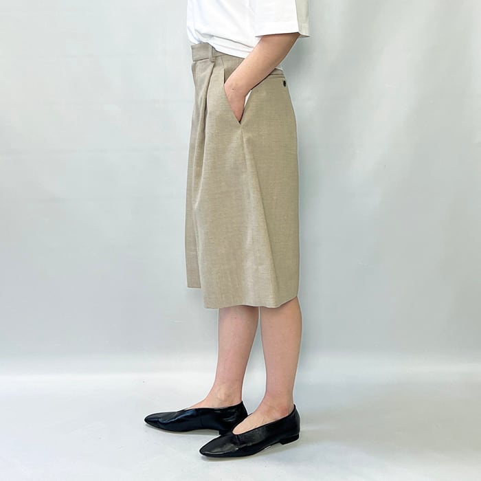 SALE] LOEFF ロエフ ホップサック タック キュロット 8819-299-0024