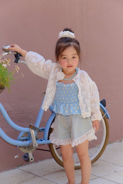 ラスト1 L【即納】<chouchoushasha>  Lace denim pants