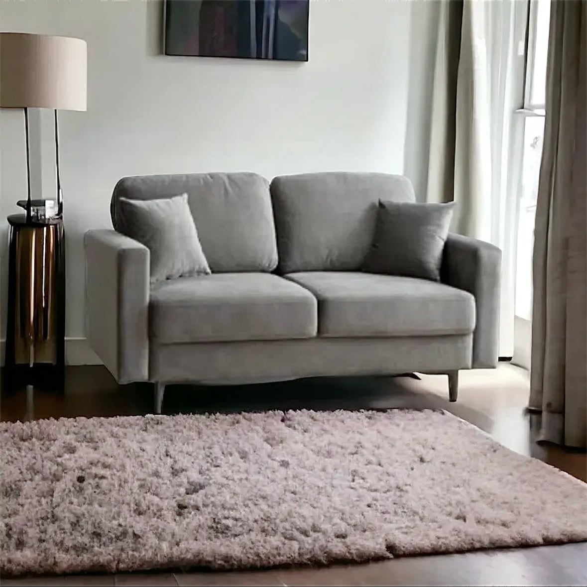 全3カラー【収納つき／二人掛けベロアソファー】 ソファ 2人掛け