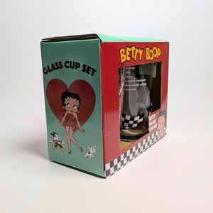 ♧【 AMERICAN PAIR GLASS / ペアグラス 】 『 Betty Boop ( ベティ・ブープ ) 』ガラス / コップ / ペアグラスセット 〚アメリカン雑貨 アメトイ〛