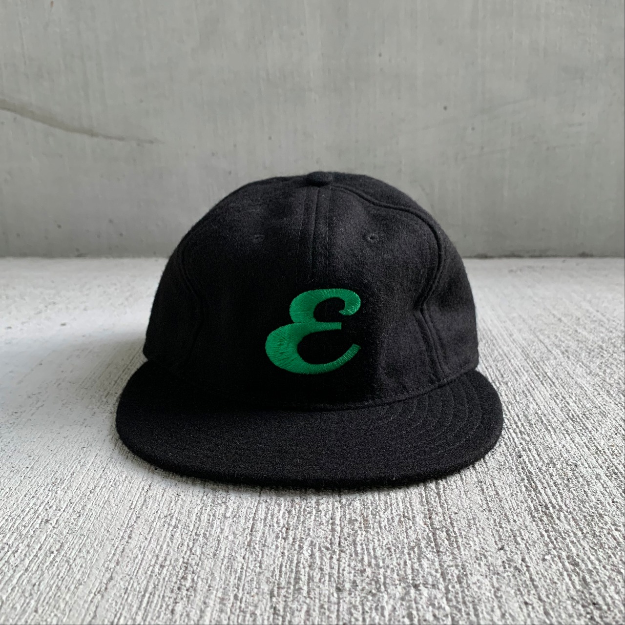 EBBETS FIELD FLANNELS "E" Brooklyn Studium (Ebbets Field) costom exclusive cap エベッツフィールド キャップ カスタム別注 BLACK