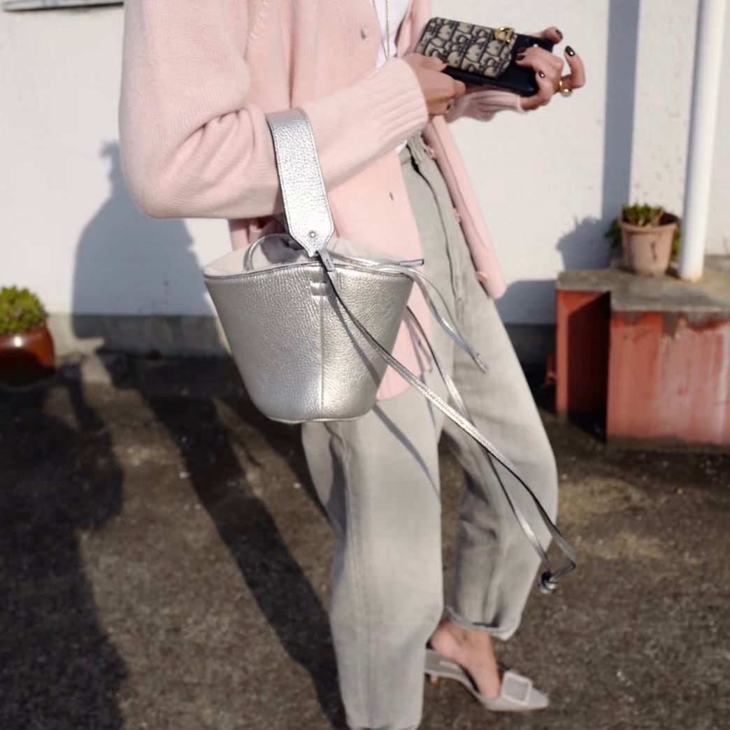 Ayako Purse ショルダーバッグ 巾着 キャンバス バケツ　レザー
