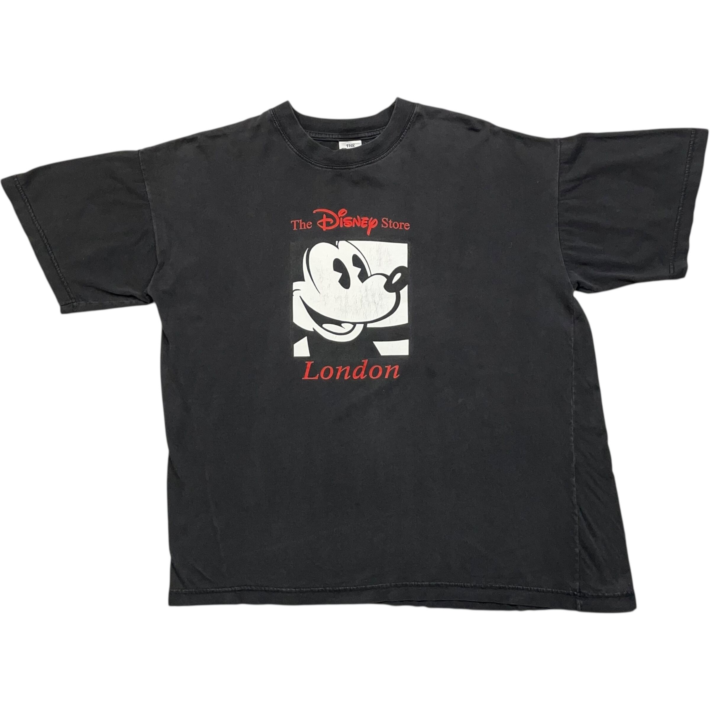 《L》 Disney ディズニー Tシャツ ミッキーマウス プリント ブラック no.7605