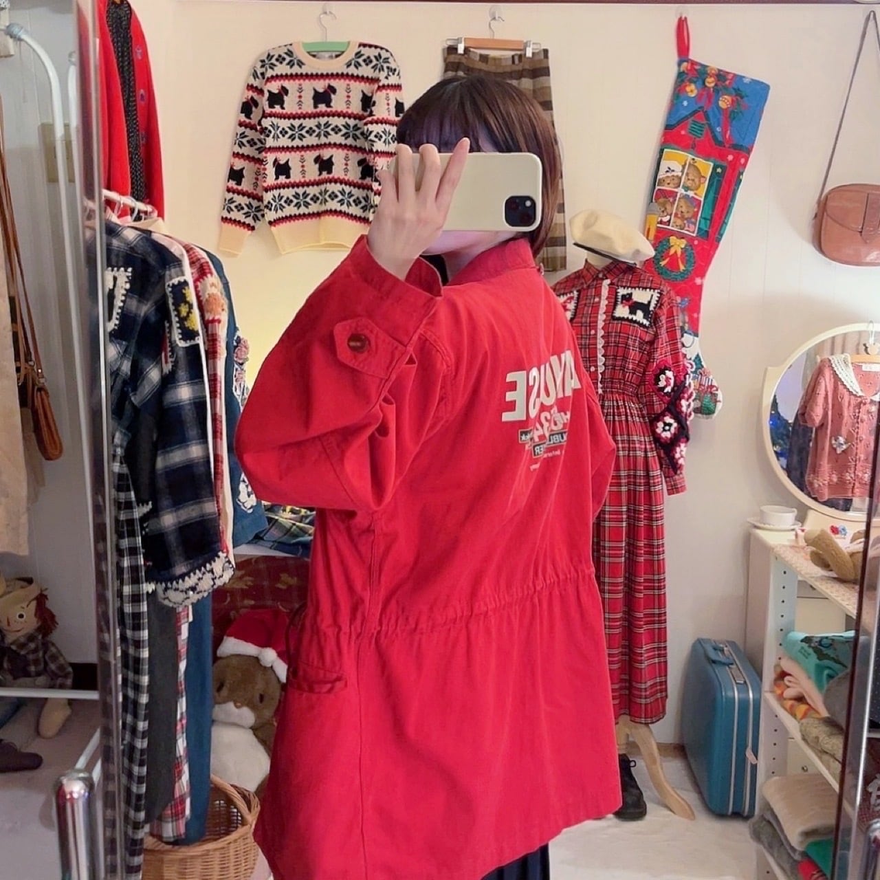ABAHOUSE / red logo coat