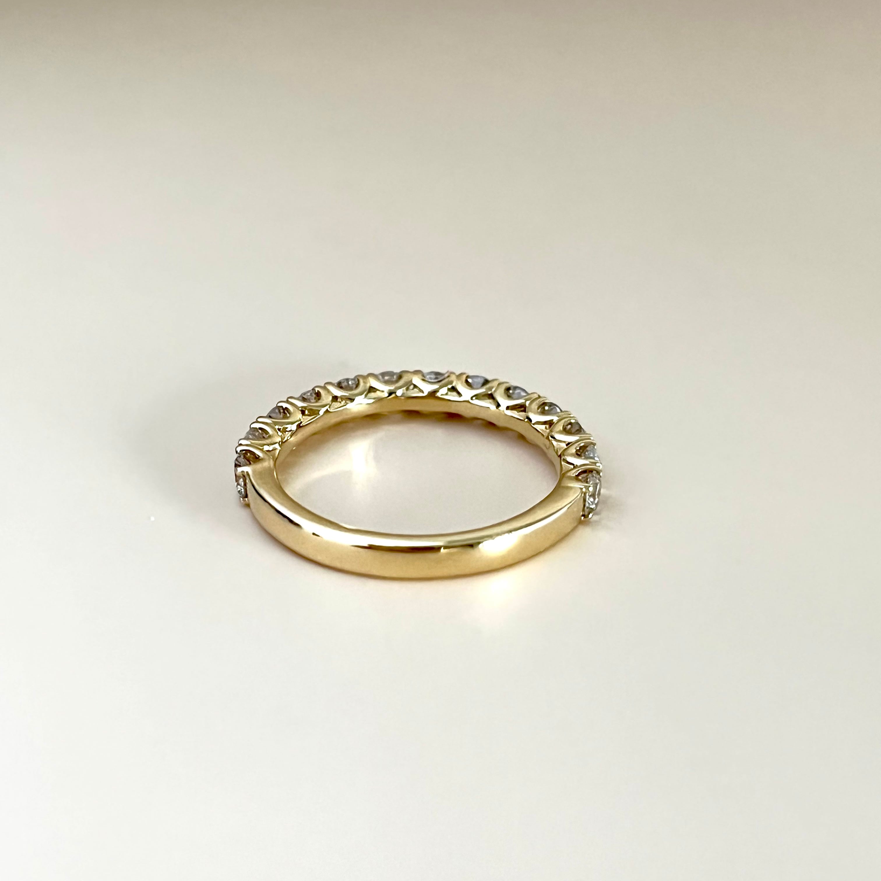 ダイヤモンド ハーフエタニティ リング 1.00ct K18イエローゴールド ダイヤモンド ハーフエタニティ リング 1.00ct K18イエローゴールド