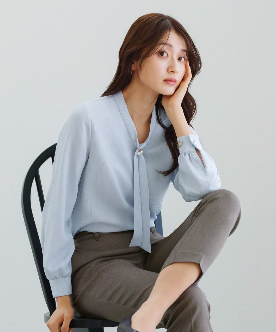 SALE 30％OFF】【 洗える 】 パールライクチェーン付・ボウタイ