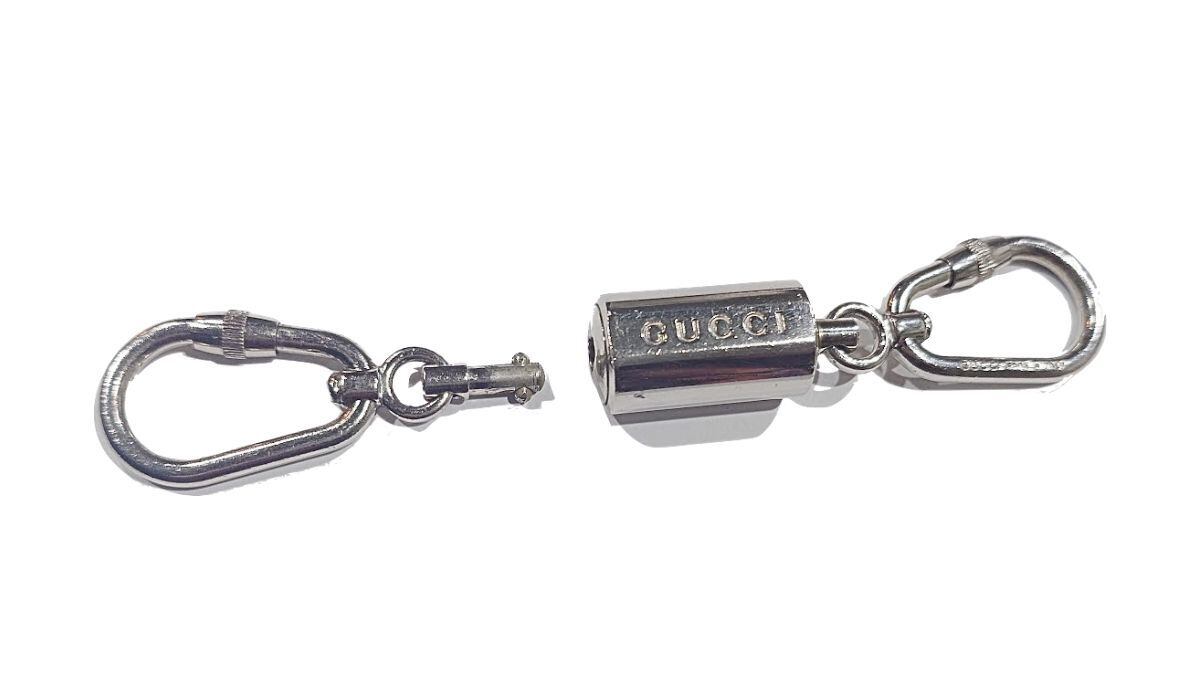 GUCCI グッチ ダブルフック カラビナ ギミック キーホルダー 