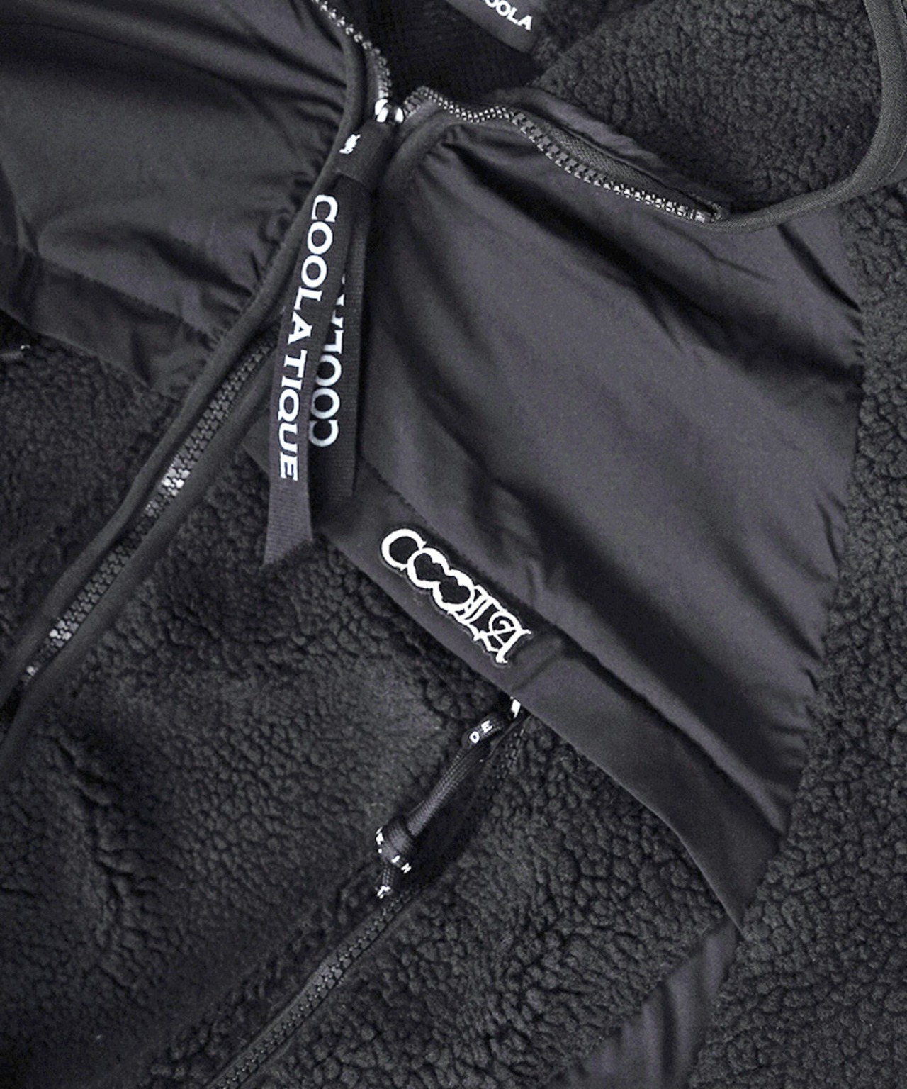 COOLAペイントジップボアフーディー (BEIGE) CQ-47139H