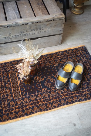 【341】Vintage Afghan Baluch rug 1980's