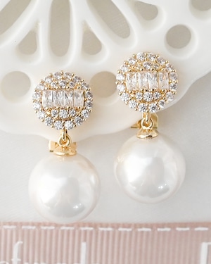 パール ビジューピアス/イヤリングゴールド【AE2604-24G】