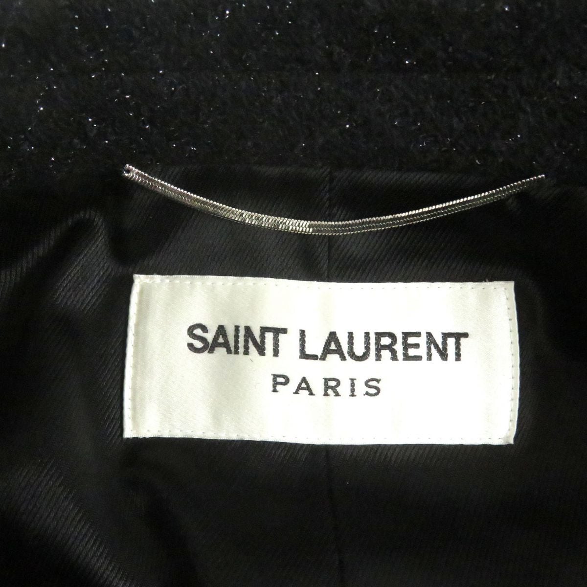 極美品□18AW サンローランパリ 530757 ラメ×ツイード ウール