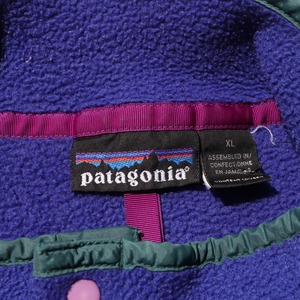 美品 XL 雪無し 94年 青紫 シンチラスナップT Patagonia パタゴニア Snap-T フリース