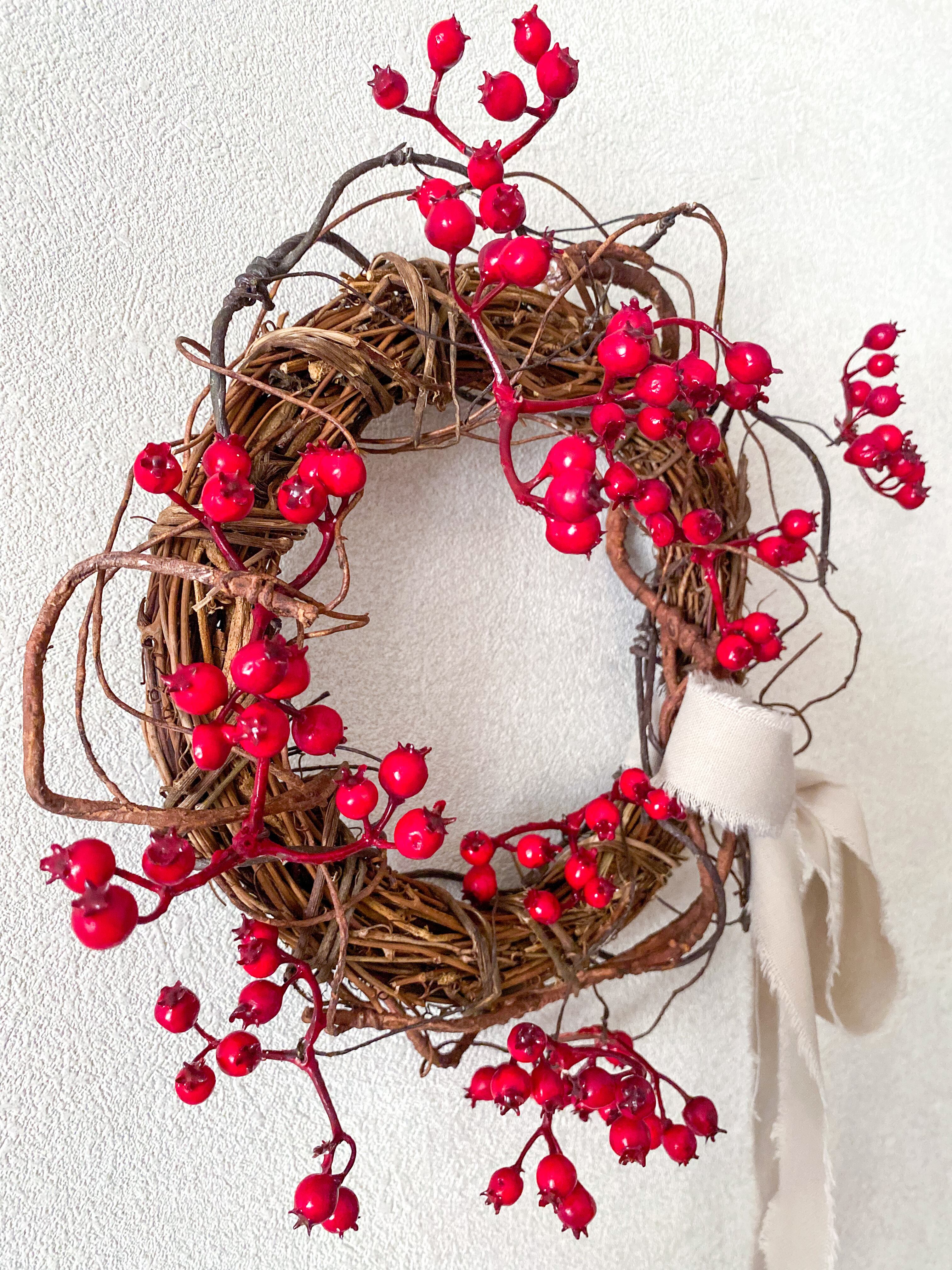 サンキライのリース アーティフィシャルフラワー 造花リース