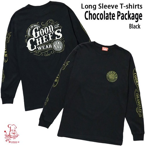 Cookman Long sleeve T-shirts Chocolate Package Black ブラック クックマン 長袖Tシャツ USA UNISEX 男女兼用 アメリカ