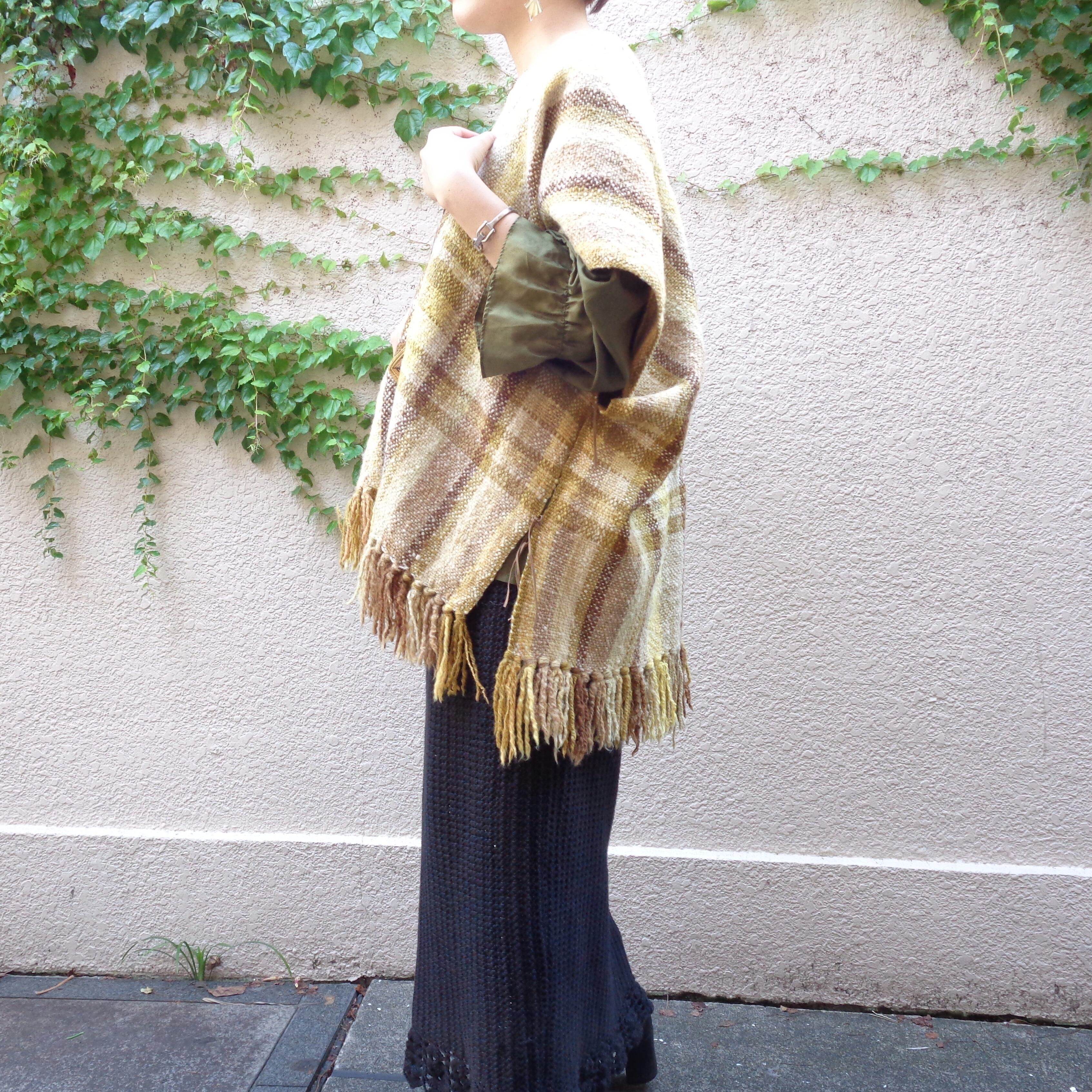 Wool fringe poncho／ウール フリンジ ポンチョ | BIG TIME ｜ヴィンテージ 古着 BIGTIME（ビッグタイム）  powered by BASE