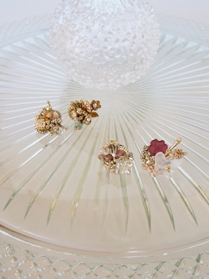 " mini collage earrings "【 Le jardin secret 】