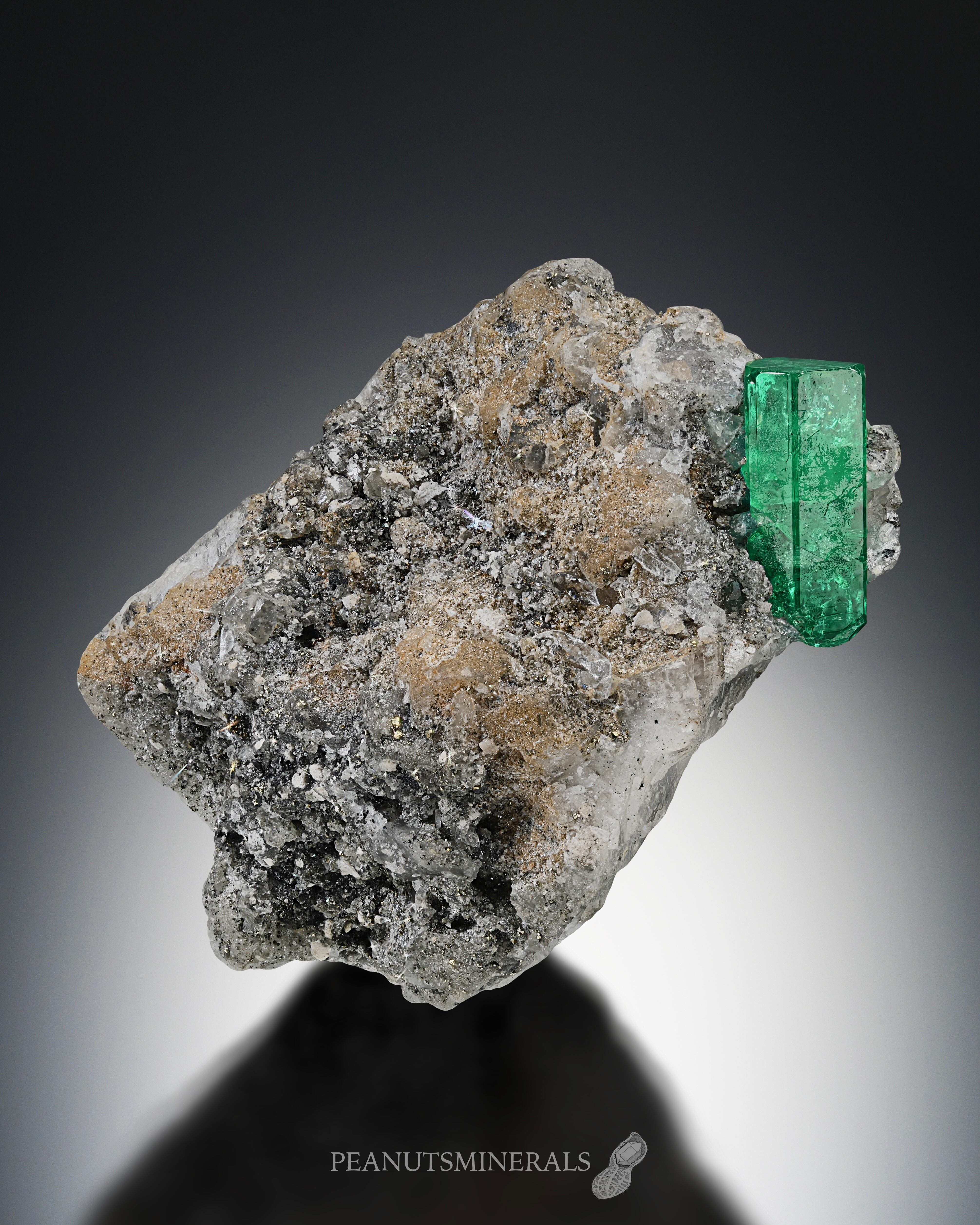 エメラルド / カルサイト【Emerald with Calcite】コロンビア産