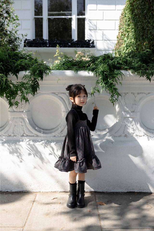 即納⌇ラスト1点【wonny ribbon 】Heart dot dress