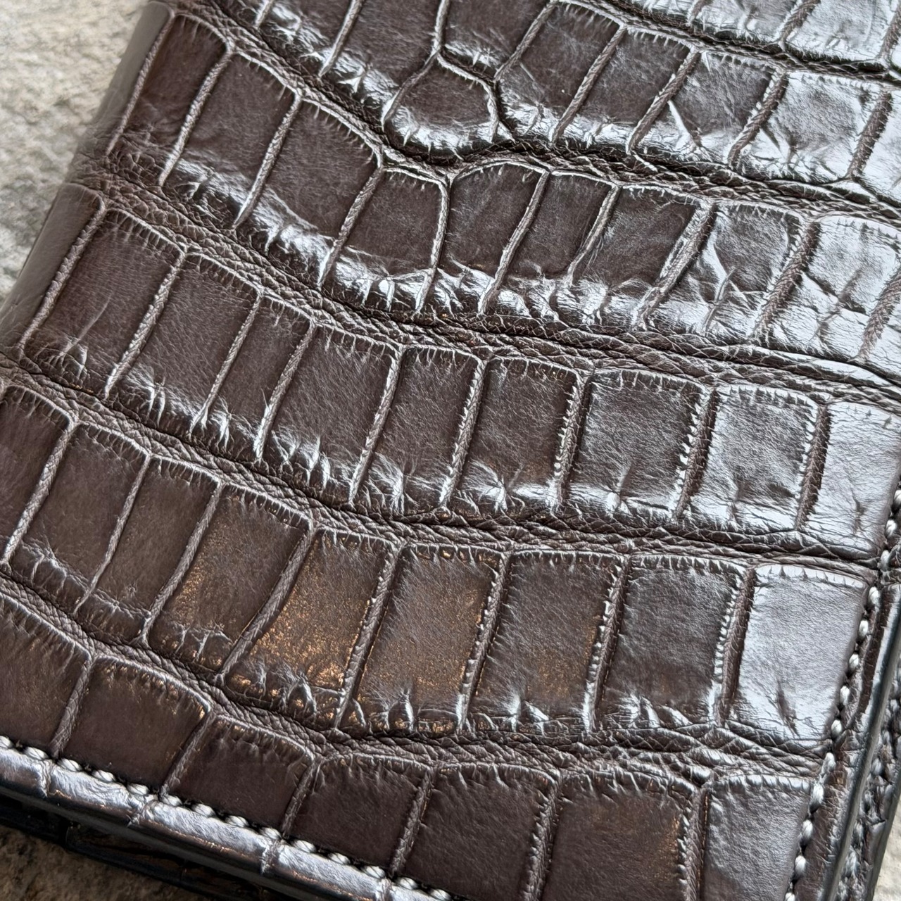 ウォレット ステルス Mac Art クロコダイル(チャコール)