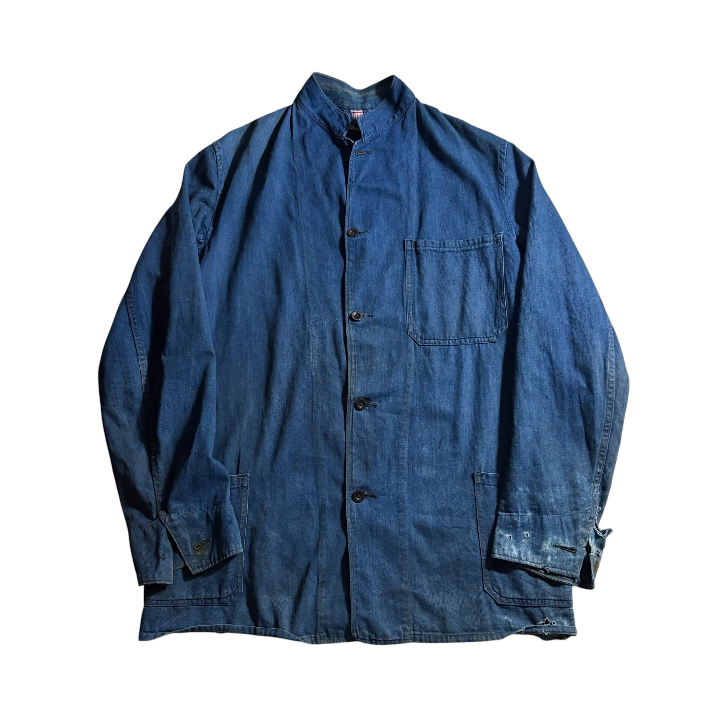 vintage 1940's FABRAM indigo cotton fireman jacket | NOIR ONLINE