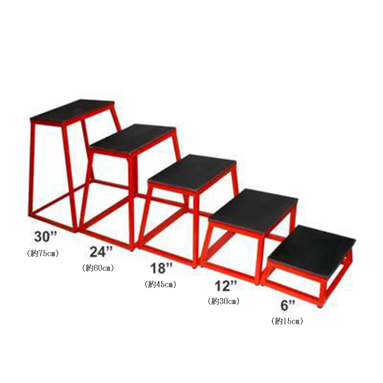 プライオジャンプボックス(スチール製)5種セット