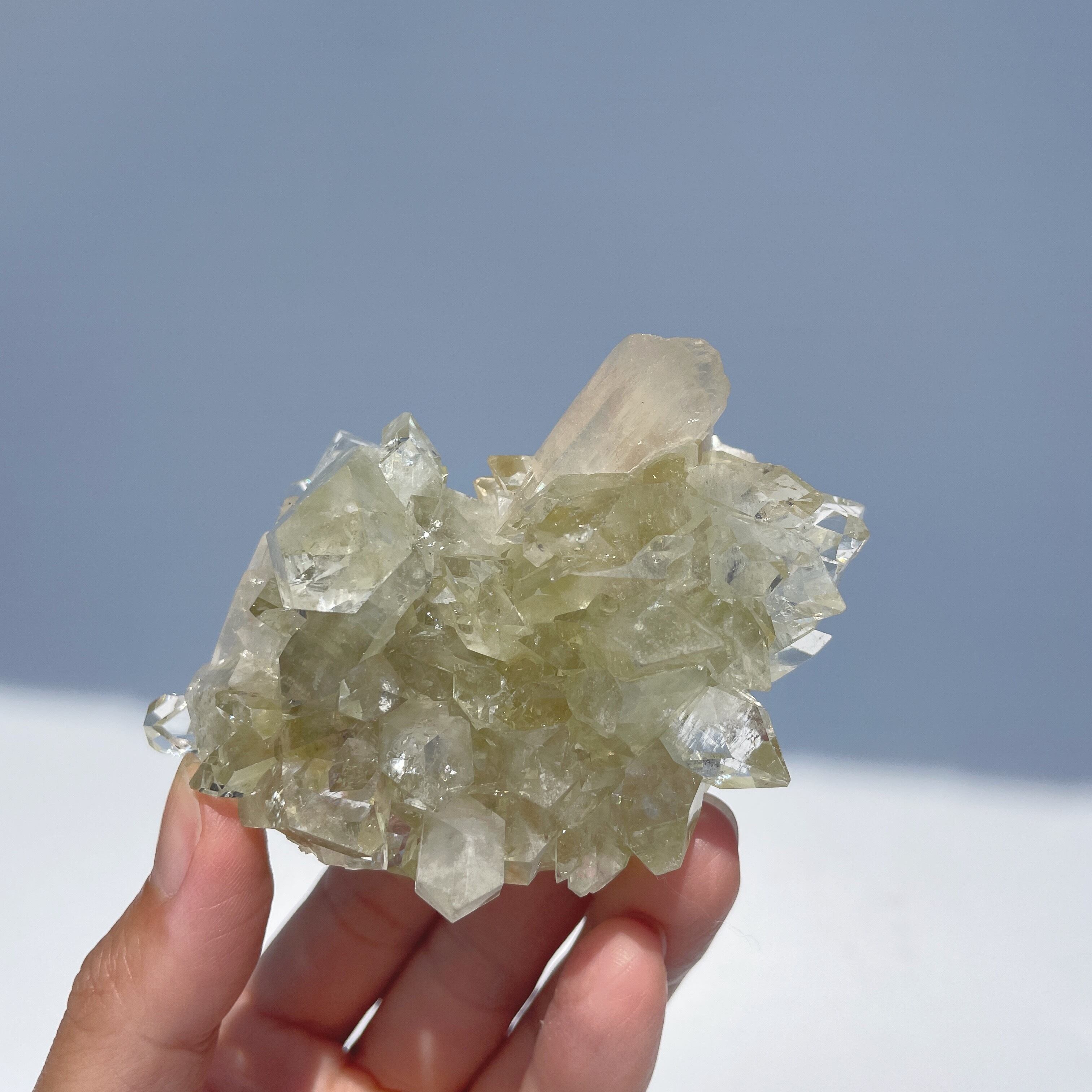 透明！グリーンアポフィライト＆スティルバイト22◇ Green Apophyllite