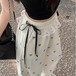 2024 夏 韓国パンツ ロング丈 ハイウエスト 美脚効果 脚長効果 細見え 夏 白 黒 おしゃれ かわいい キュート 甘め 韓国系ファッション レディース お出かけ