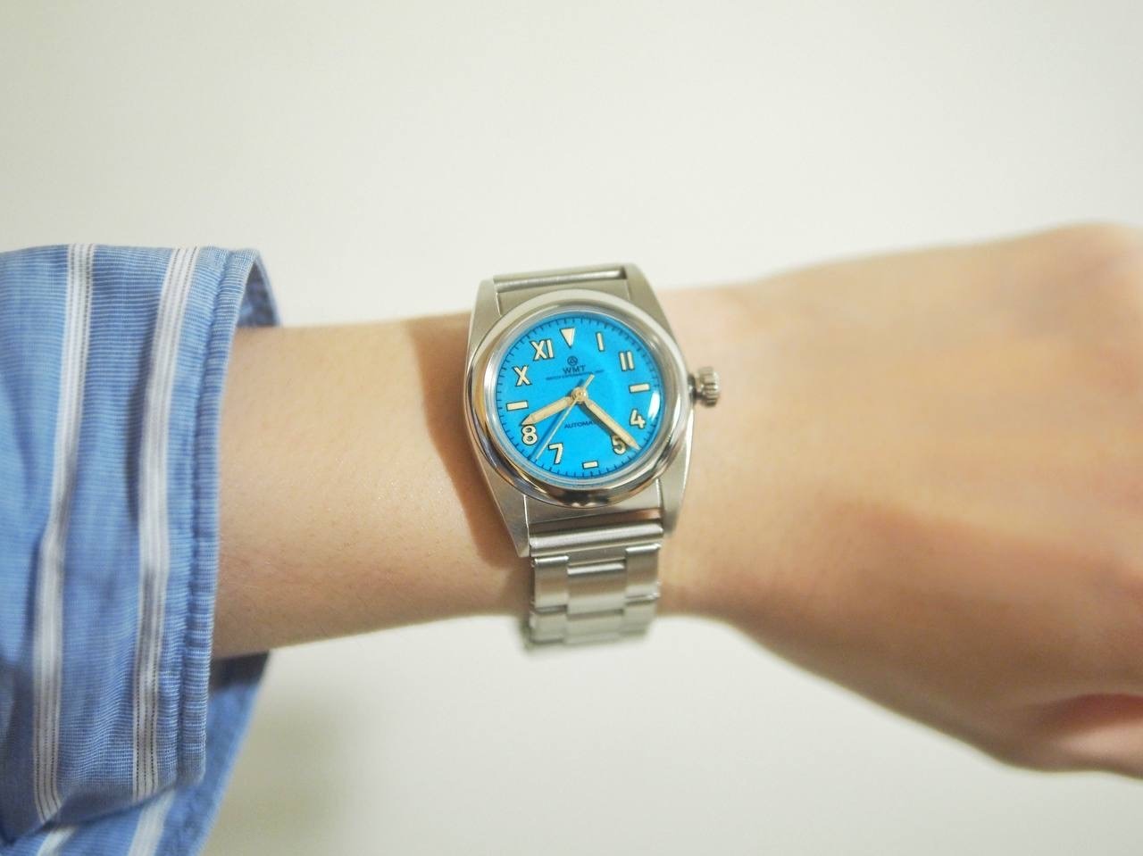 WMT WATCHES W15 – 9912 / Aged / Turquoise Blue Dial / Metal Bracelet