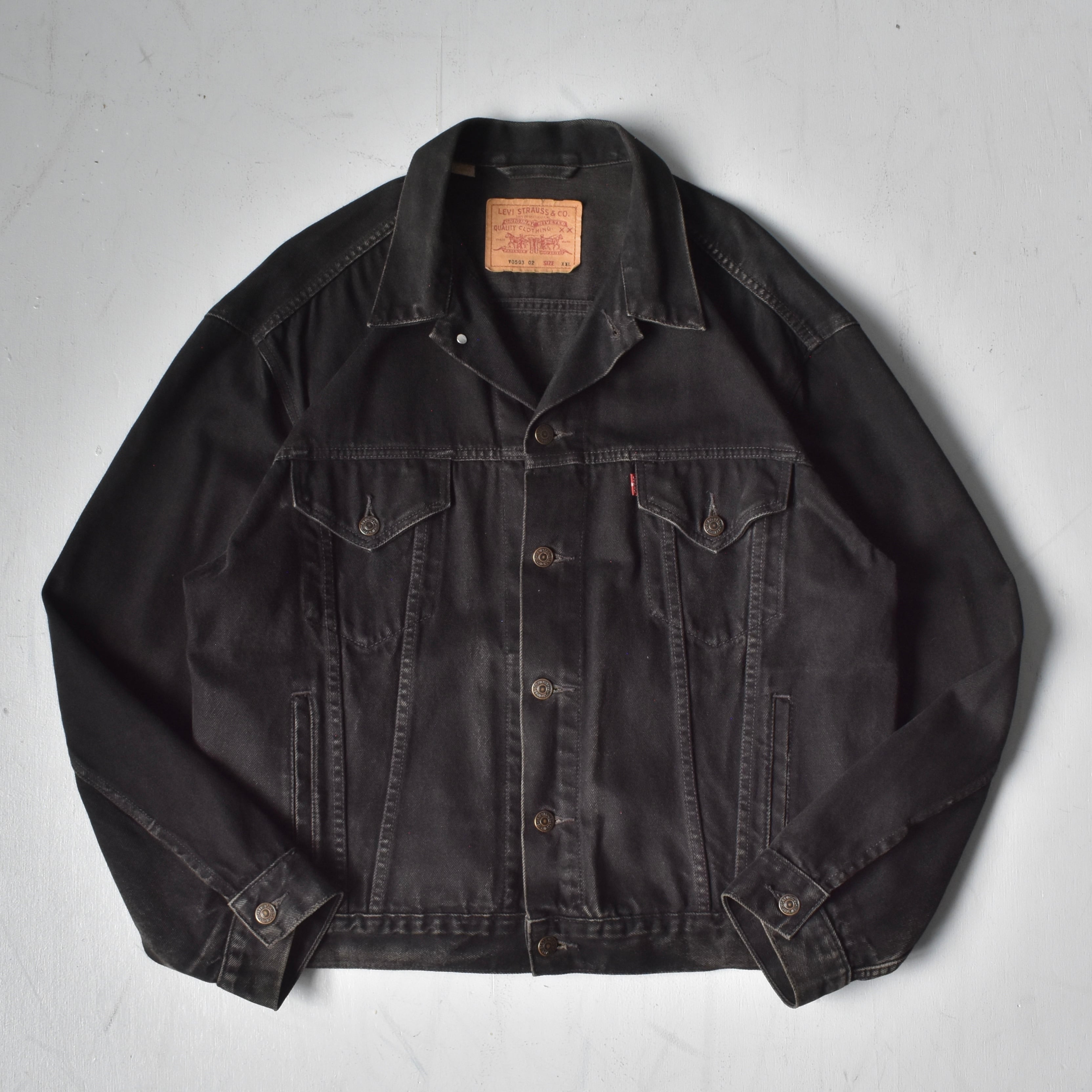 00's Levi's 70507-0260 Black Denim Jacket 90年代 リーバイス