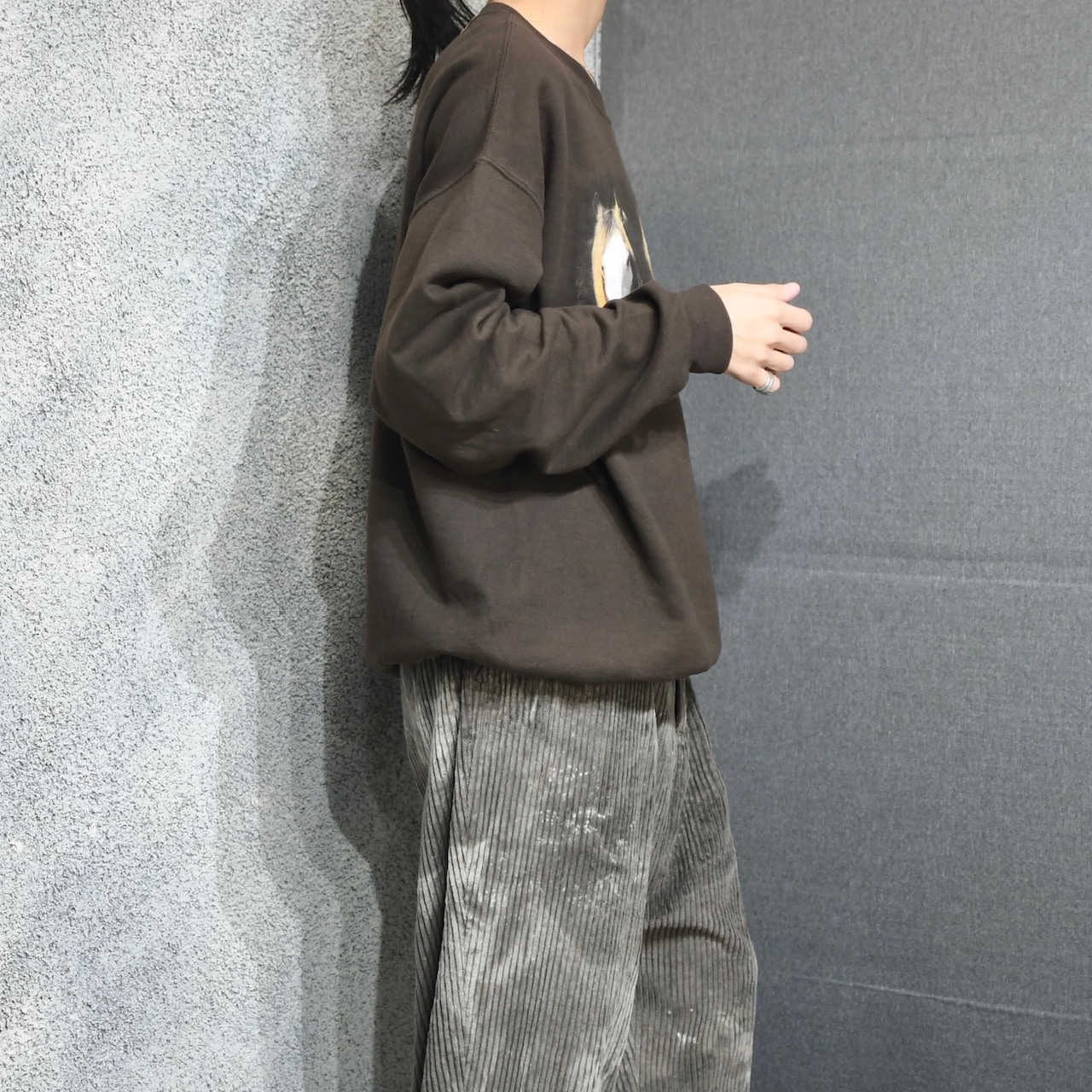 horse print sweat brown