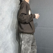 horse print sweat brown