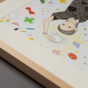 < あわい > 原画作品（額付き）「どれが合うだろう。」