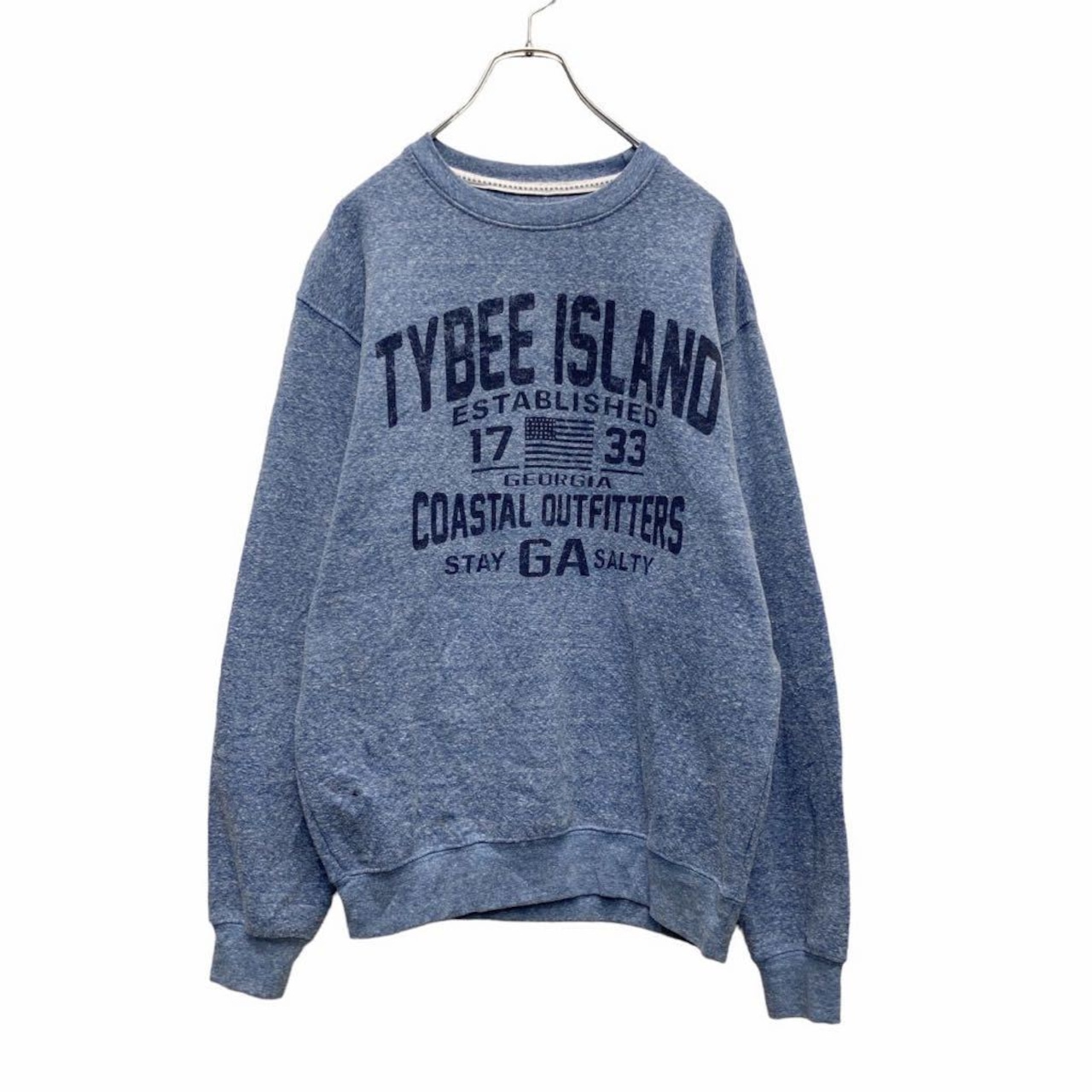 U.S.vintage スウェット トレーナー M ブルー ネイビー 文字 プリント  
