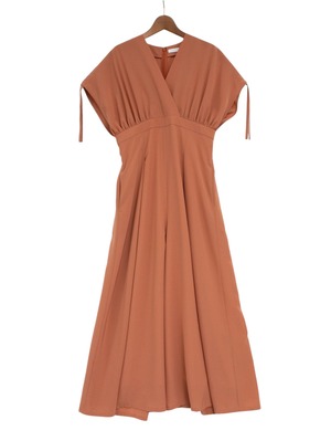 PANO-OP-110 ∫ SHOULDER GATHERED JUMPSUIT_BRICK RED