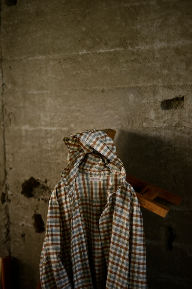 NICENESS / LEVENE SILK CHECK TAFFETA PARKA